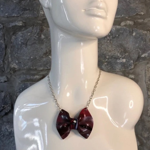 Guillotine "Papillon" bow tie Necklace #102 - Picture 2 of 2
